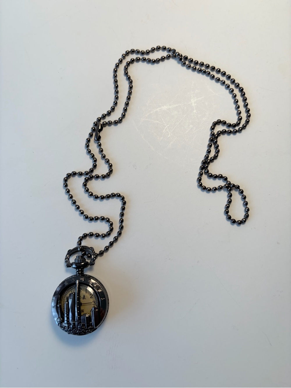 Watch Pendant on Chain Necklace - Women's Accessory
